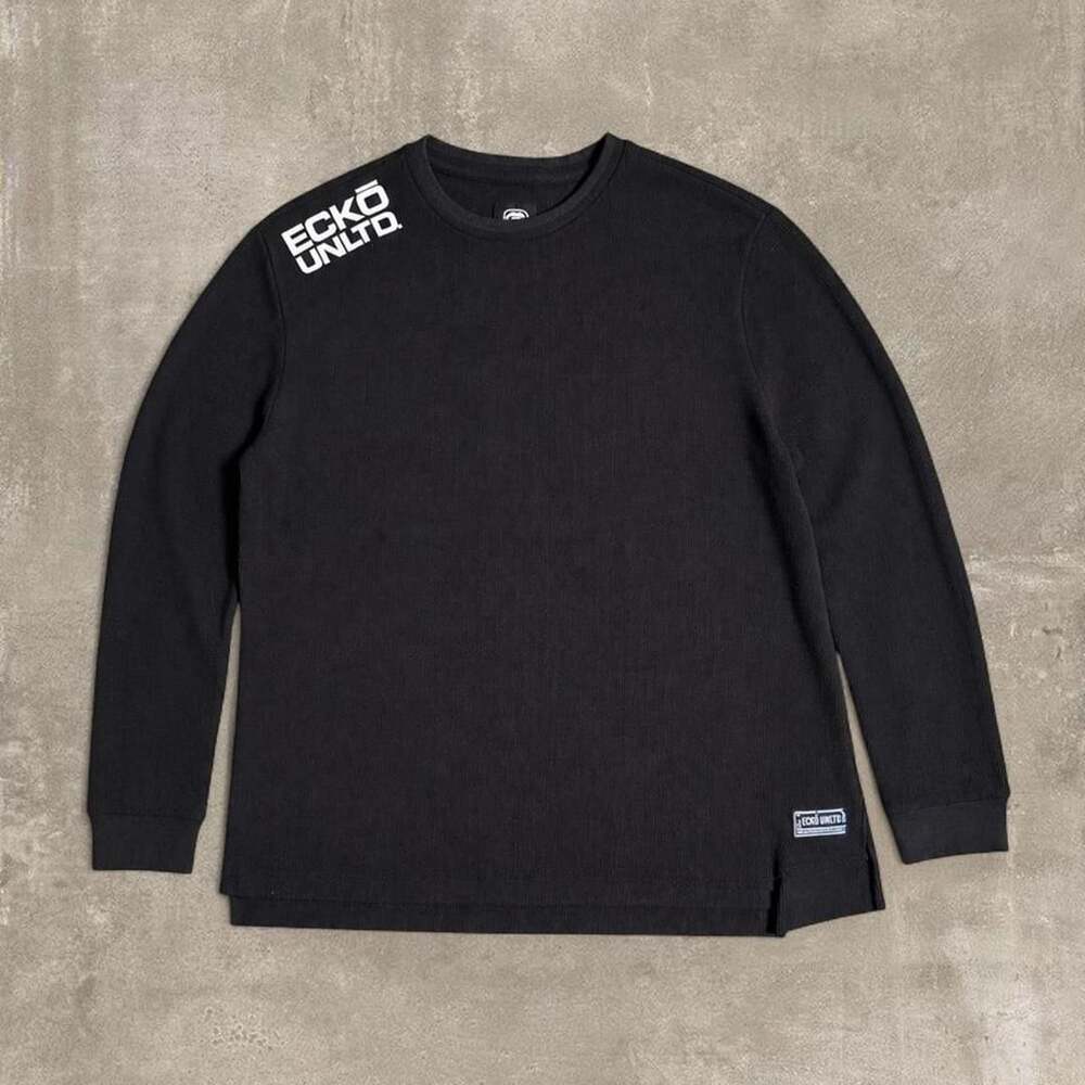 Ecko Unltd Thermal Long Sleeve Shirt Size 4XL Black Y2K Streetwear